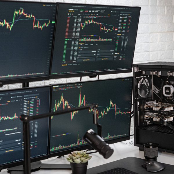 Stock Trading PC & Monitor Setup